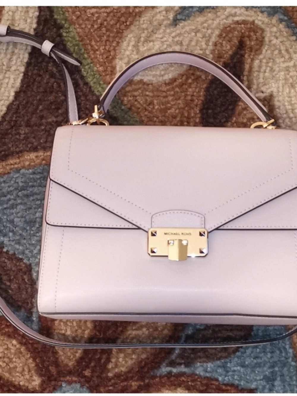 Michael Kors Lavender Leather Top-Handle Satchel